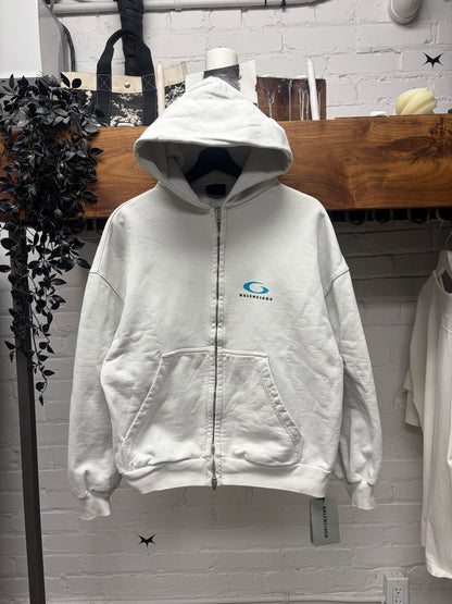 SS2024 Balenciaga ‘ Loop Sports Icon Logo’ Heavy Cotton Zip-Up Hoodie