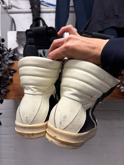 Rick Owens ‘Geobasket’ Black/Milk High Top Sneakers