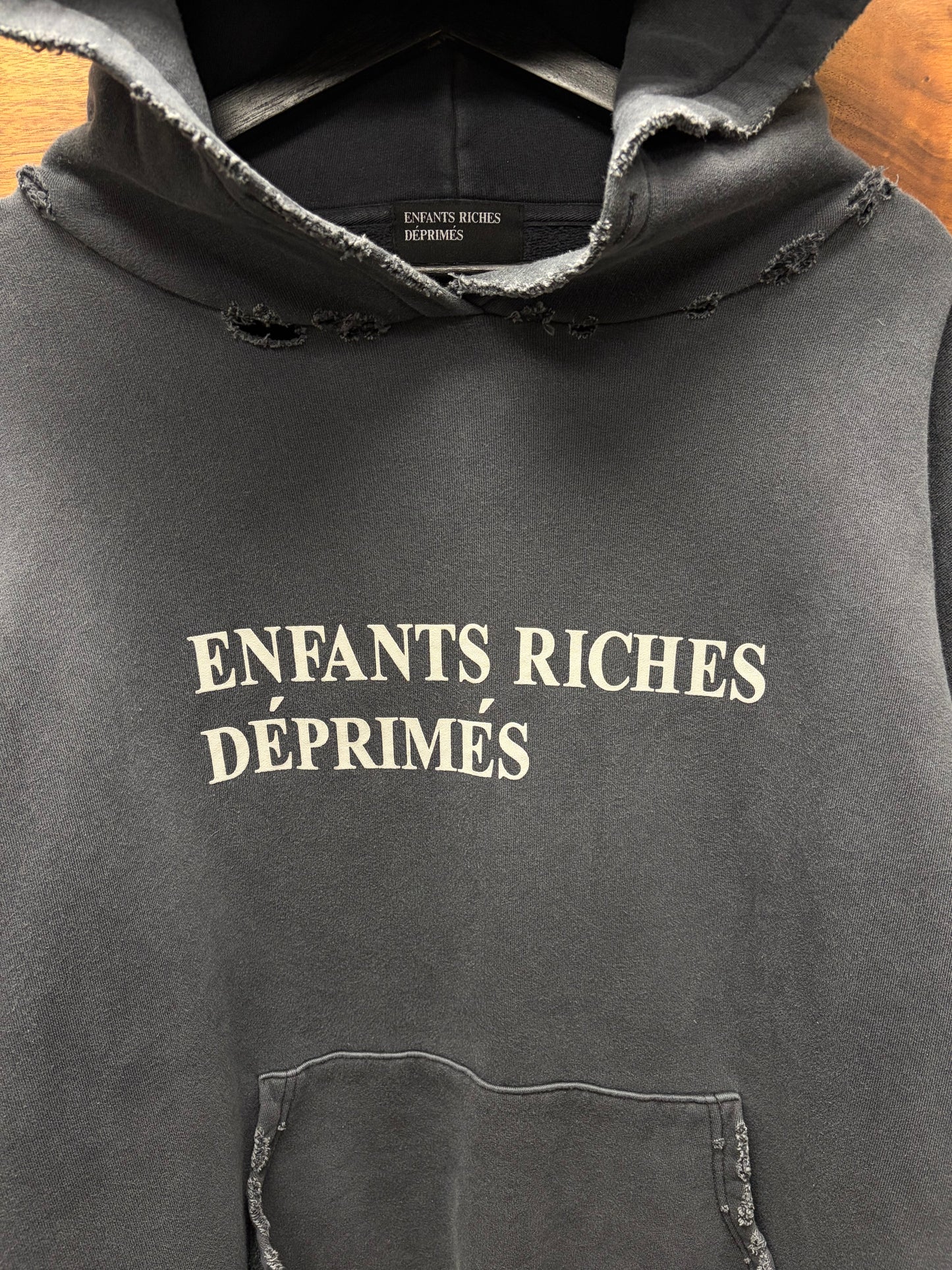 Enfants Riches Deprimes Classic Distressed Logo Pullover Hoodie