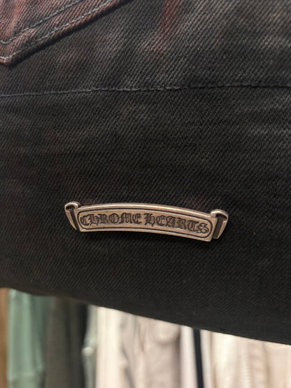 Chrome Hearts x Matty Boy ‘XL Leather Heart Patch’ Denim Crossbody Bag