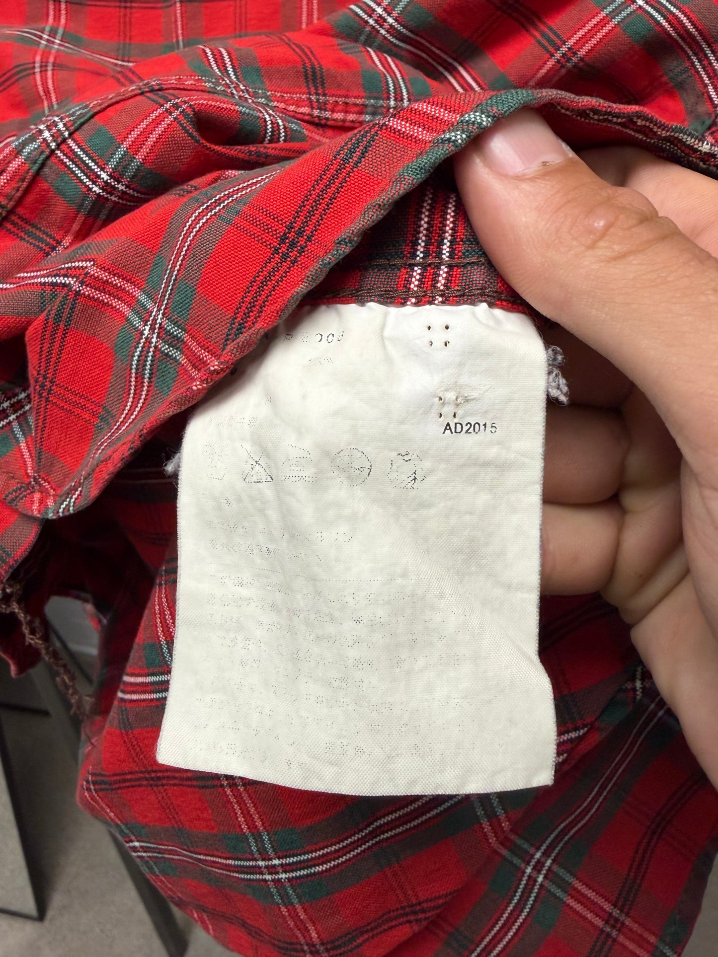 2015 Comme Des Garçons Homme Plaid Flannel Work-Shirt
