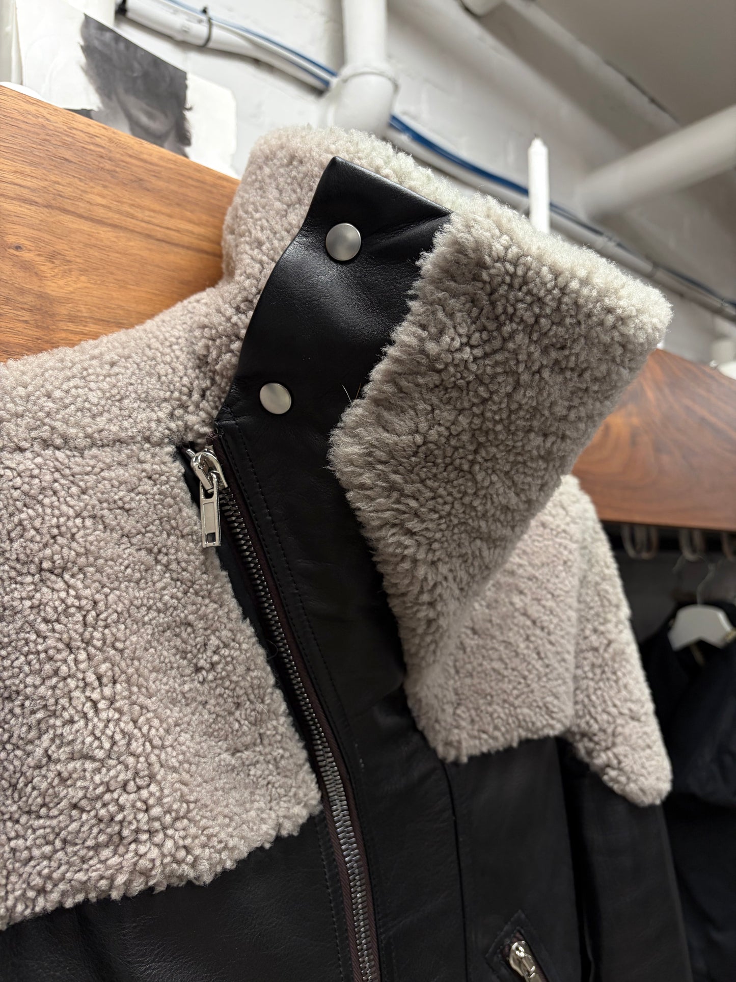 AW2020 Rick Owens ‘Performa’ Shearling/Leather ‘Keith’ Jacket