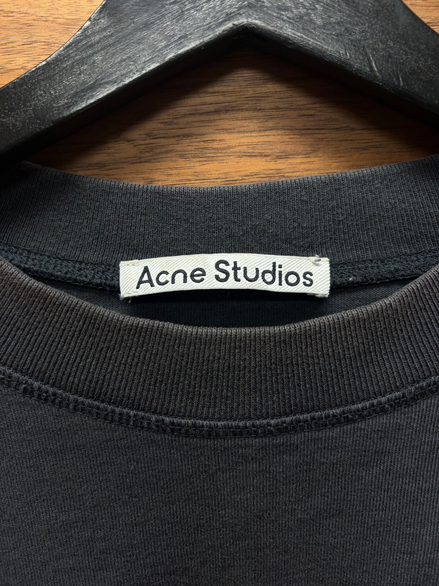 Acne Studios ‘Minimal Logo’ Black Oversized T-Shirt