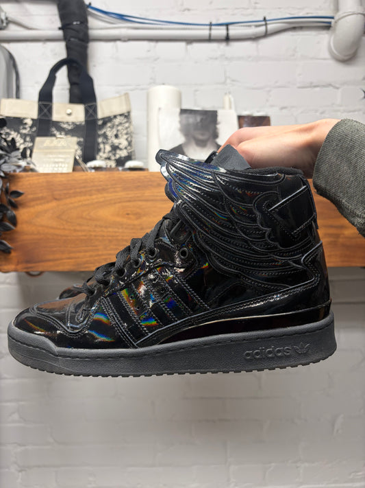 Jeremy Scott x Adidas ‘Wings 4.0’ Black Opal Forum High Top Sneakers