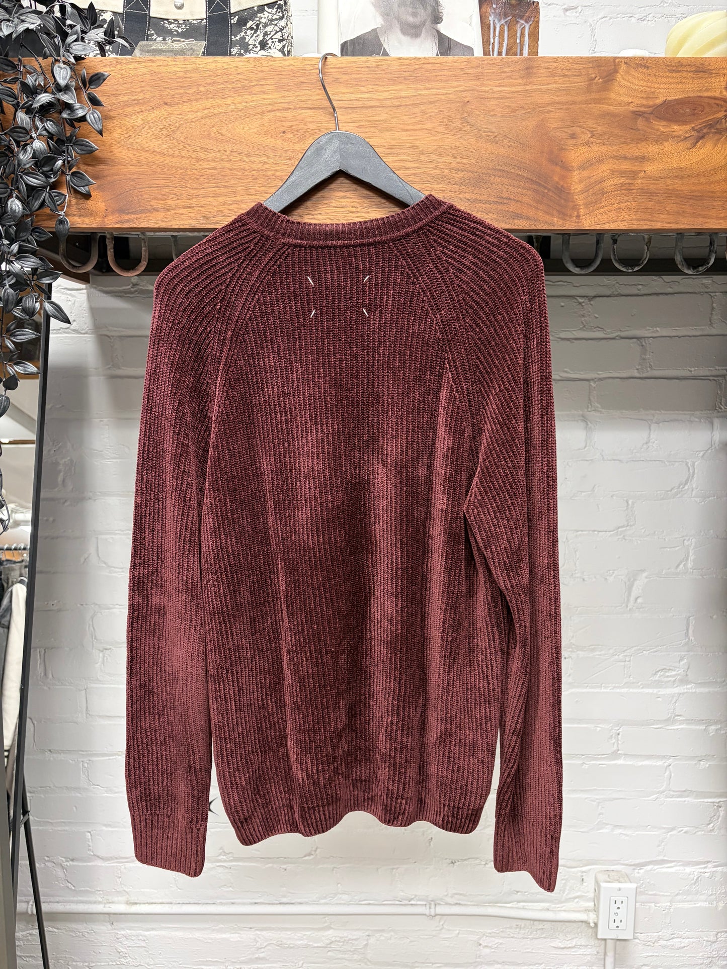 SS2016 Maison Margiela ‘Velvet Red’ Ribbed Knit Sweater