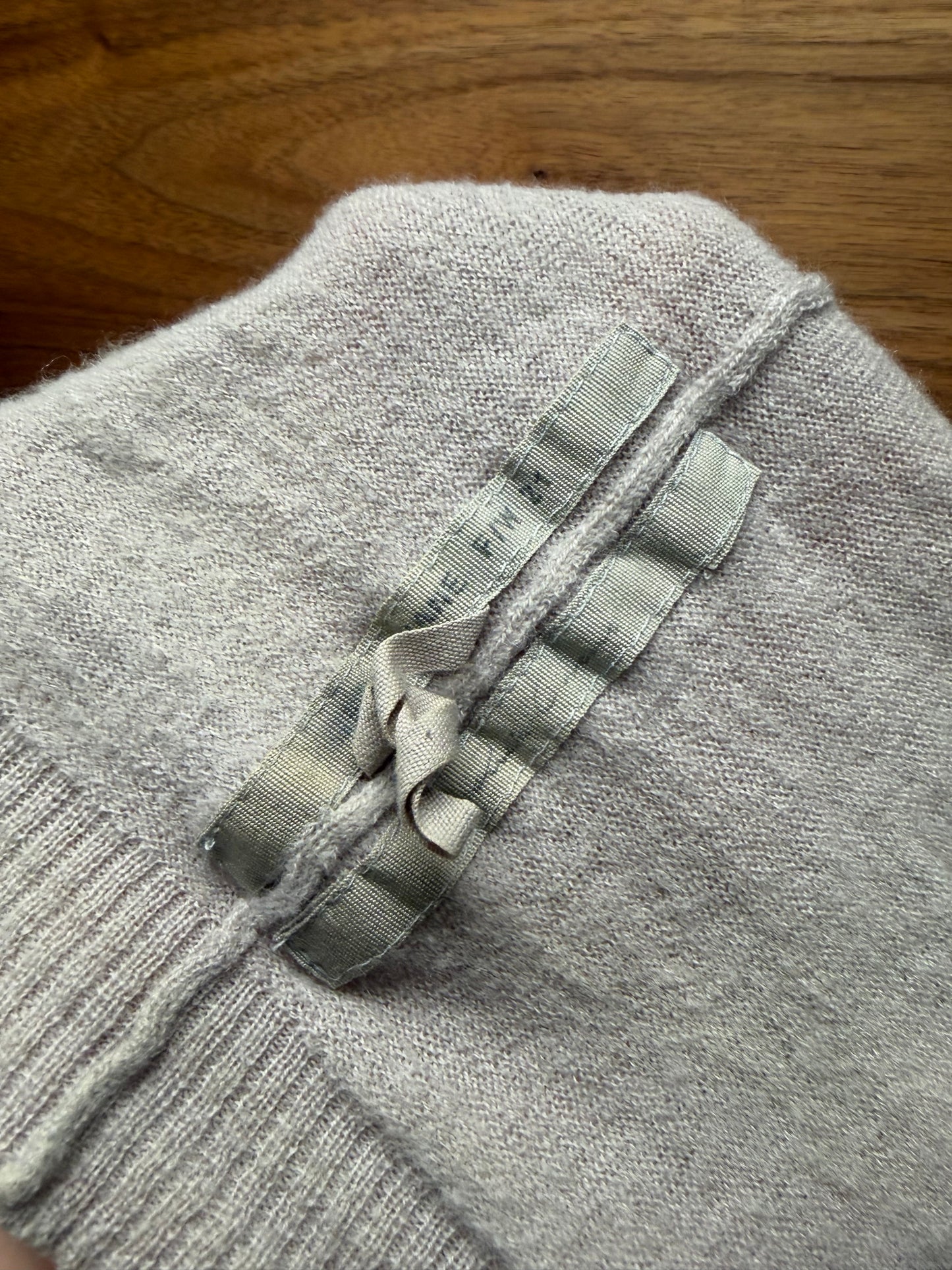 AW2021 Rick Owens ‘Gethsemane’ Oyster Cashmere Ribbed Beanie