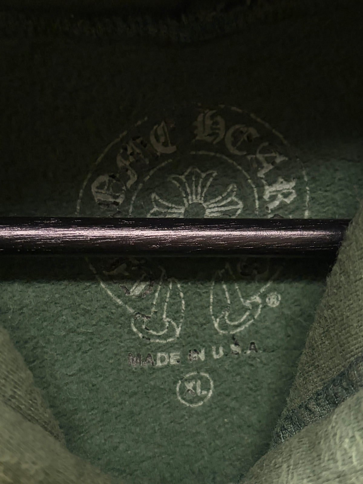 Chrome Hearts ‘T-Bar Logo’ Green/Yellow Pullover Hoodie