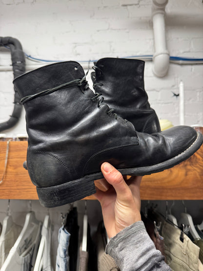 Guidi ‘995’ Black Full Grain Horse Leather Combat Boots