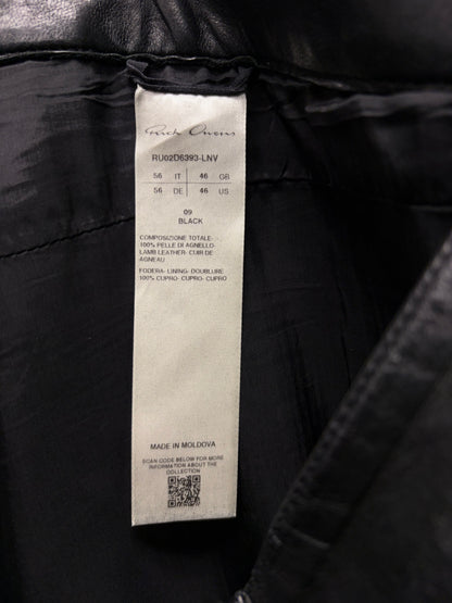 AW2024 Rick Owens ‘Porterville’ Black Lambskin Skinny Leather Pants