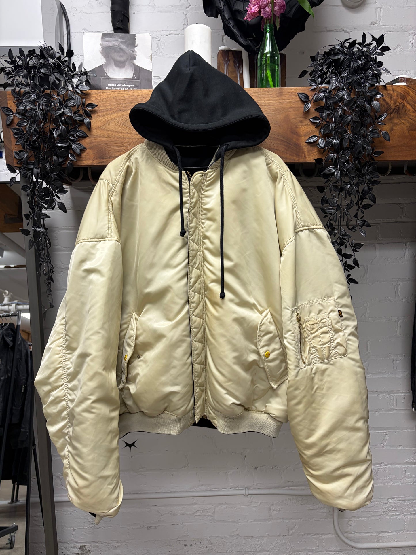 SS2018 Vetements x Alpha Industries Reversible ‘Emoji’ Oversized Hooded Bomber Jacket