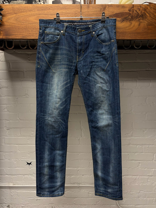 Number (N)ine Darted Blue Skinny Jeans