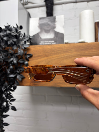 Jacques Marie Mage ‘Rush’ Burlwood Brown Tinted Sunglasses