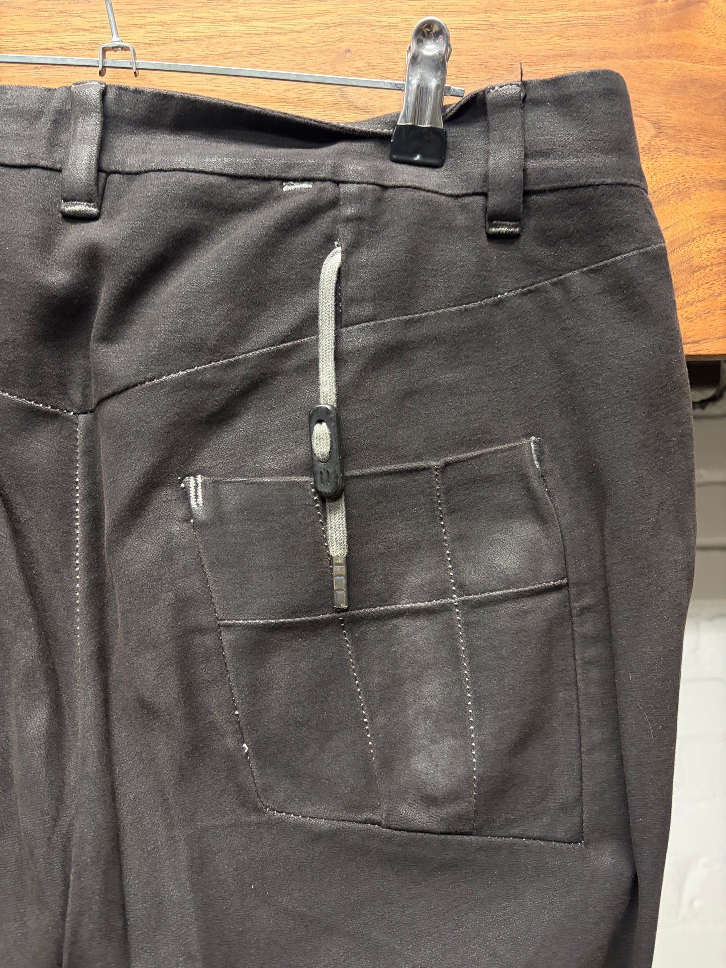 Boris Bidjan Saberi ‘P13’ Waxed Grey J-Cut Denim