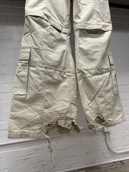 2023 Balenciaga Tan Ripstop ‘Convertible’ Flared Leg Cargo Pants