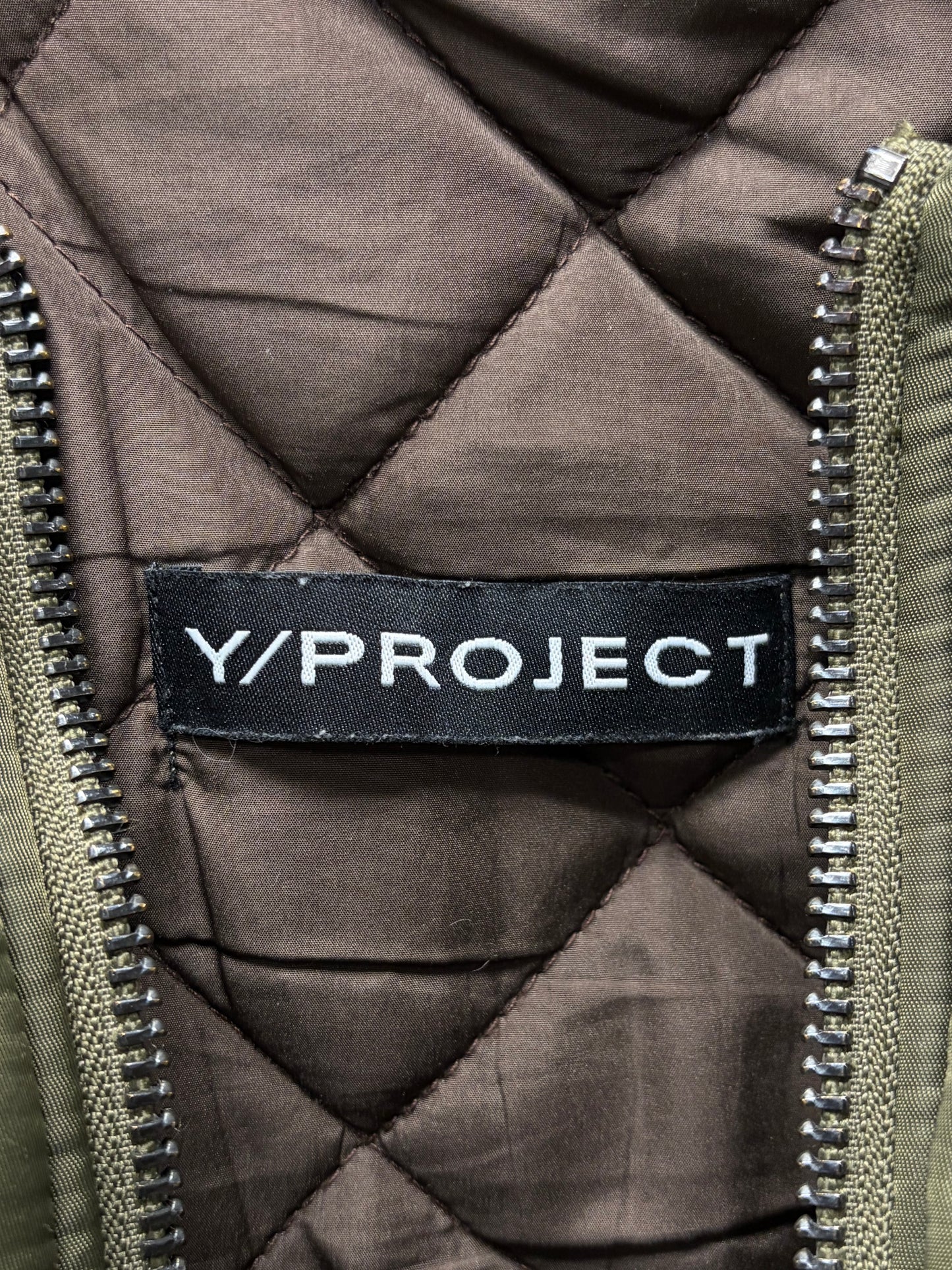 Y-Project Military Green ‘Pinched Logo’ Bomber Jacket