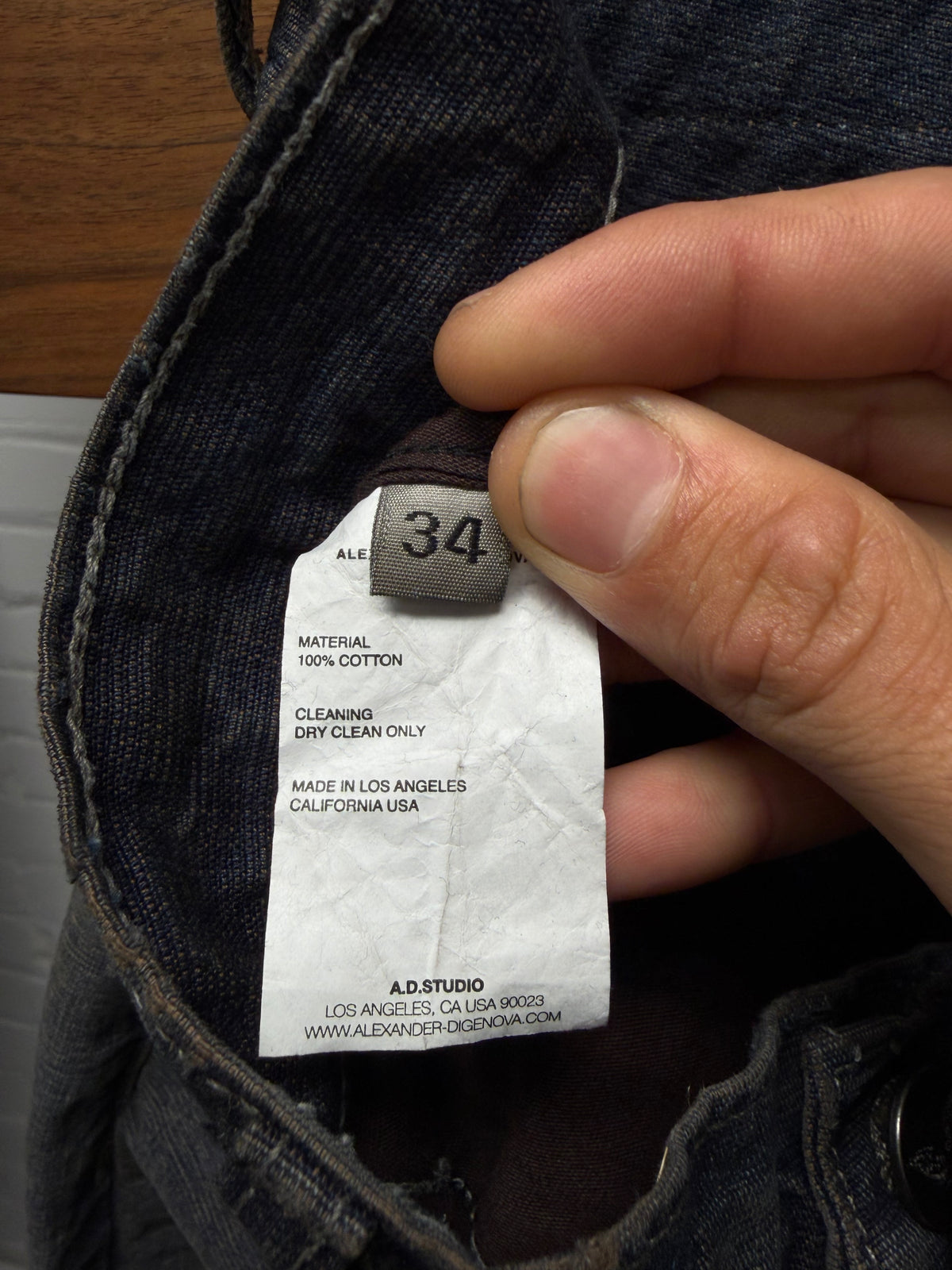 Alexander Digenova Grey Straight Leg ‘Duct Tape’ Denim