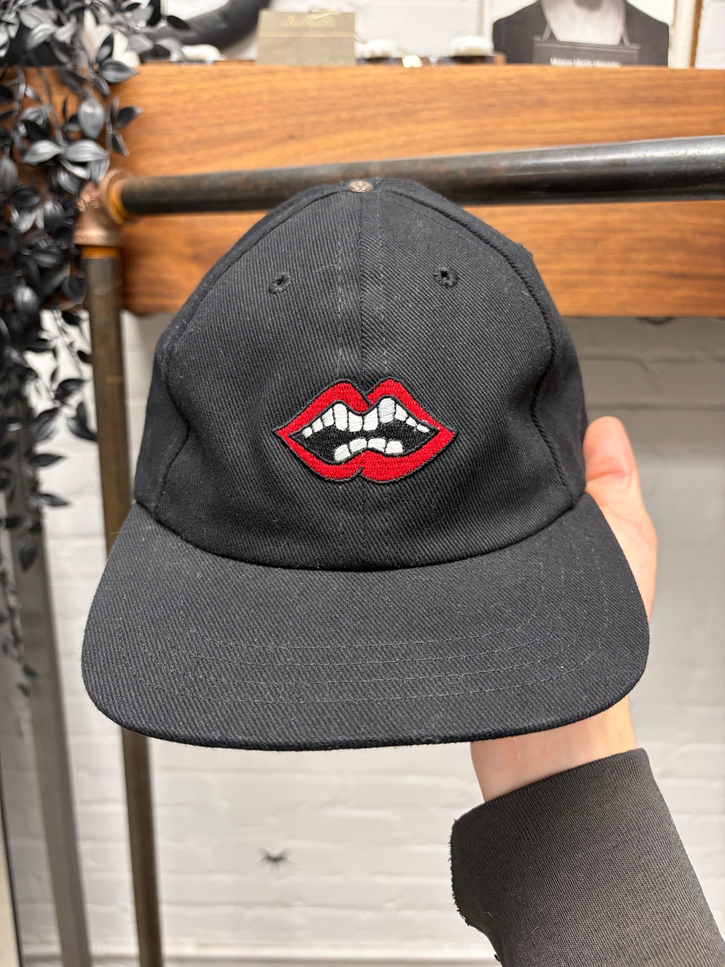 Chrome Hearts x Matty Boy ‘Chomper’ Black Leather ‘Oval Strap’ Hat