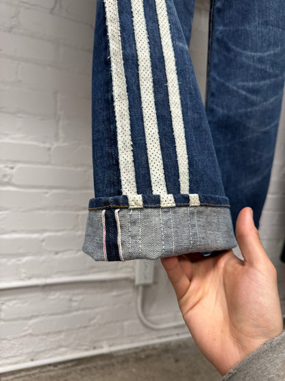 SS2004 Y-3 Yohji Yamamoto x Adidas ‘3-Stripe’ Blue 1/100 Selvedge Denim