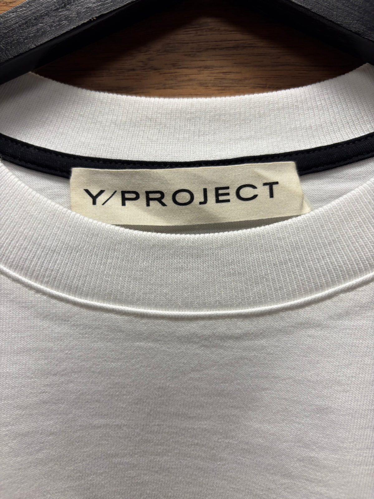 Y-Project Evergreen ‘Pinched Logo’ White Short Sleeve T-Shirt