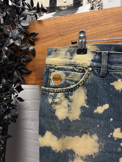 Alexander McQueen Bleach Dyed Skinny Jeans