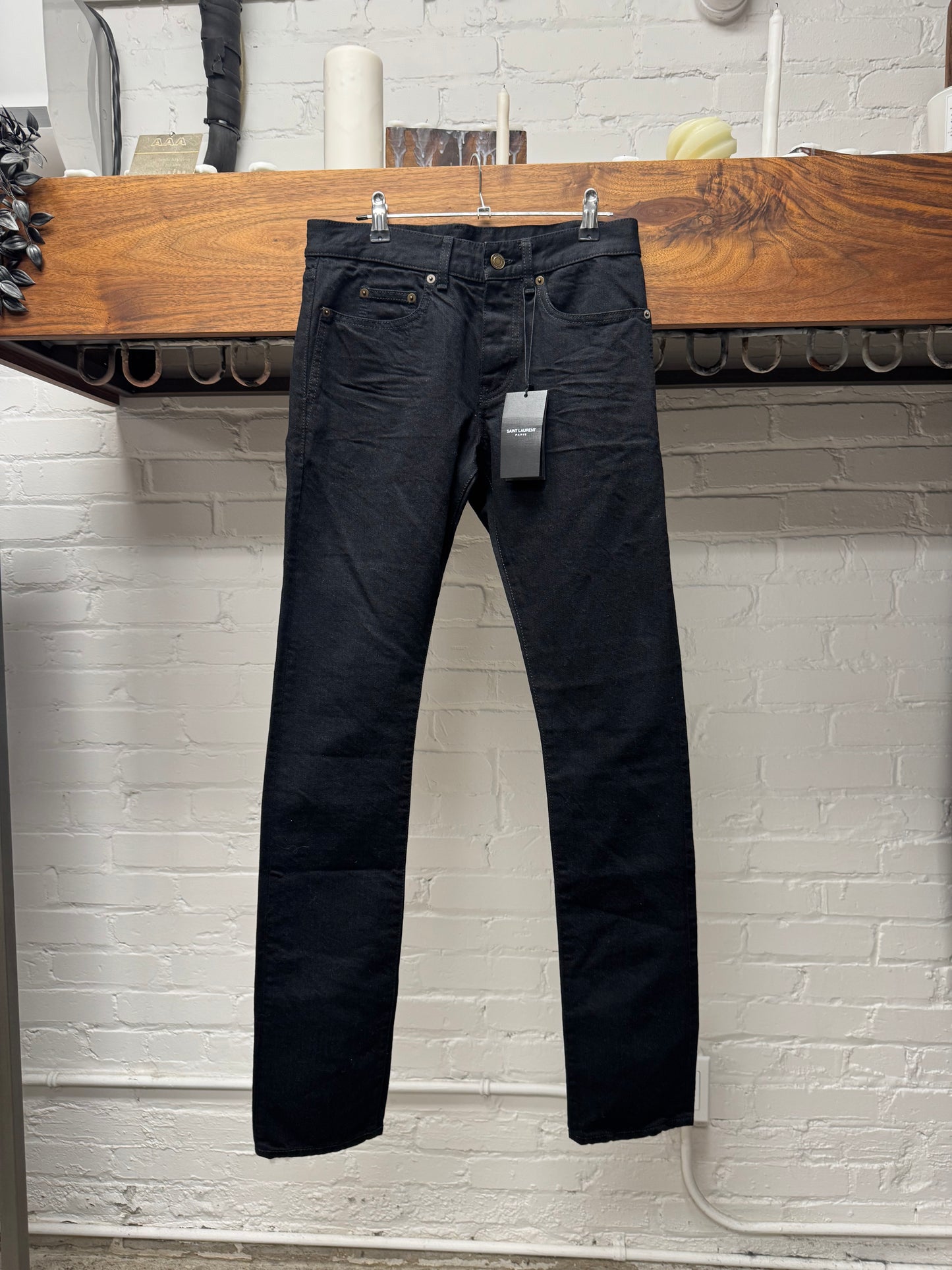 2019 Saint Laurent ‘D14’ Black Skinny Jeans