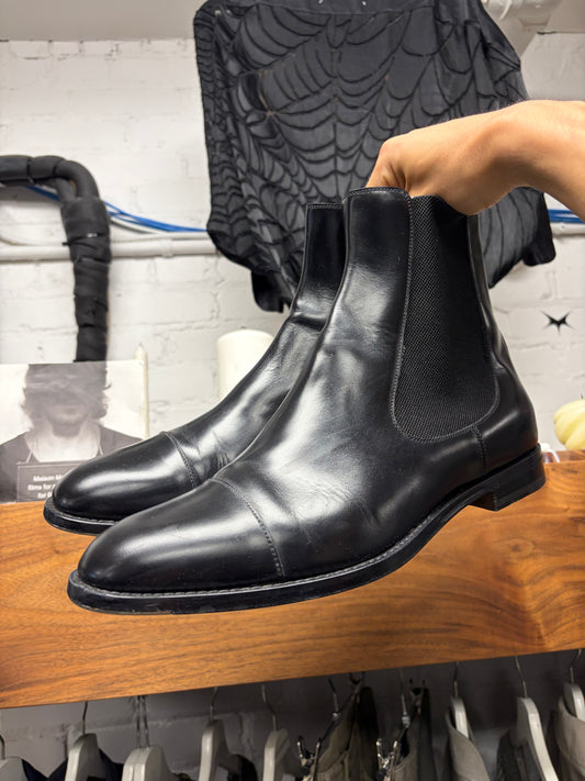 Gucci by Demna Black Patent Leather Chelsea Boots