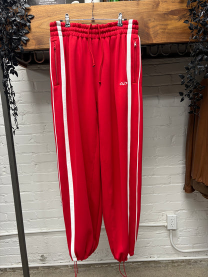 Vetements Red/White Striped Drawstring Track Pants