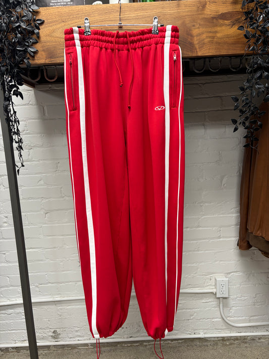 Vetements Red/White Striped Drawstring Track Pants