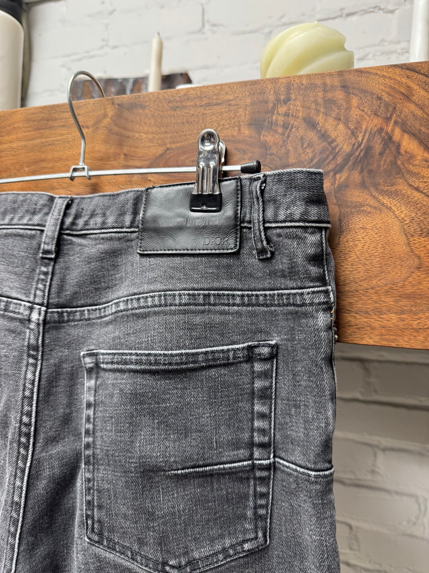 Dior Homme Slim Cut Washed Grey Denim