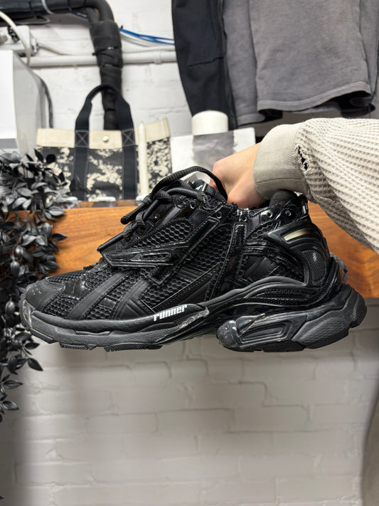 Balenciaga ‘Track Runner’ Black Low Top Athletic Sneakers