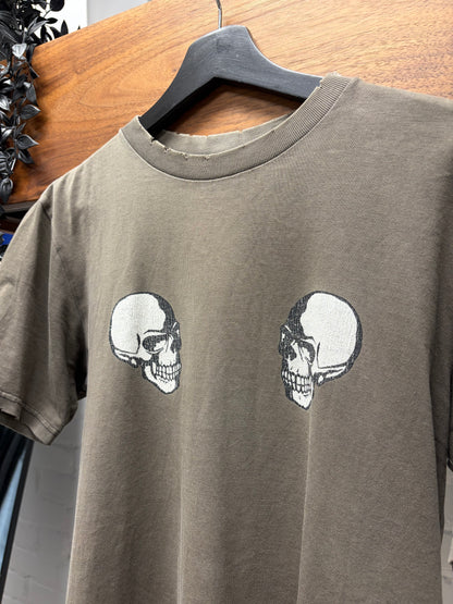 OG Number Nine Double Skull ‘The Clash’ Faded Brown Graphic T-Shirt