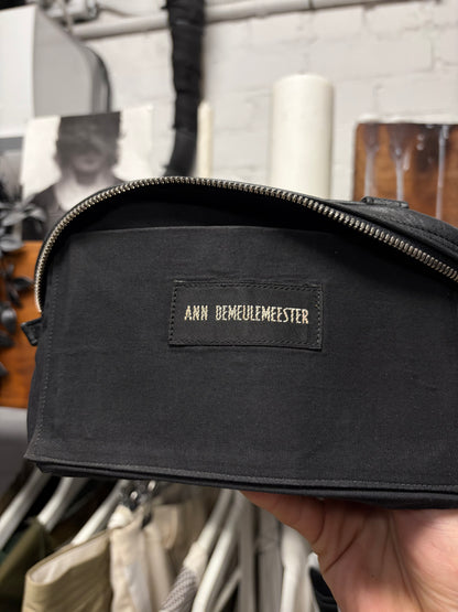 Ann Demeulemeester Miniature Grained Black Leather ‘Bowling’ Bag