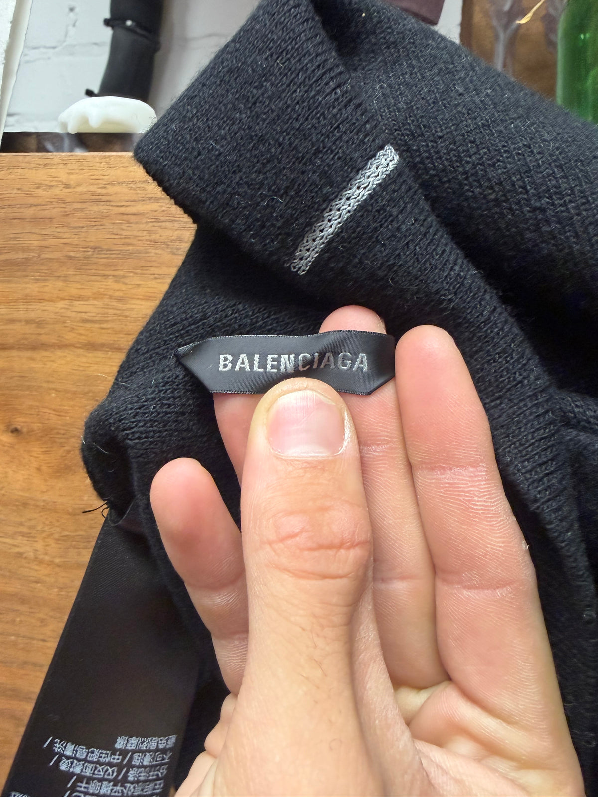 Balenciaga ‘3B Sport Icon Logo’ Black Wool Beanie