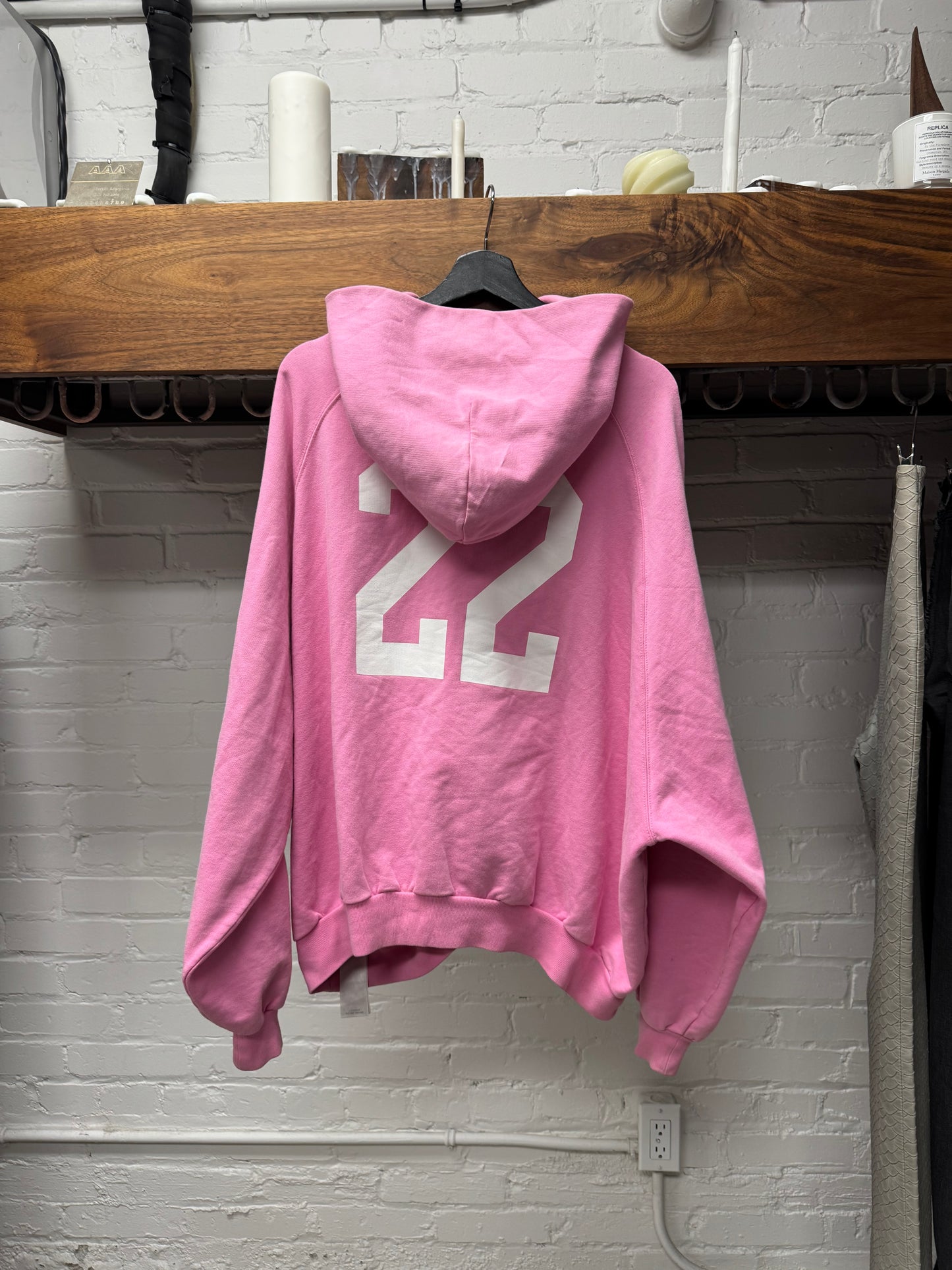 2022 Balenciaga Pink ‘Polo’ Zip Up Oversized Hoodie