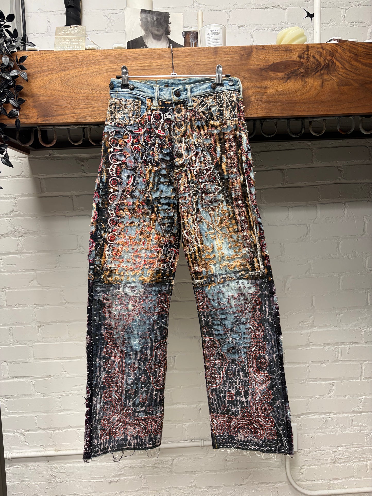 Kapital Hand Repaired ‘Tapestry’ Boro Blue Denim