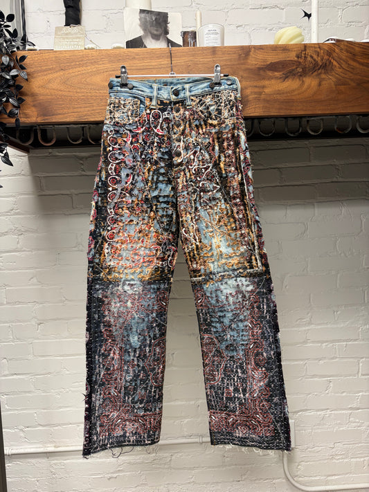 Kapital Hand Repaired ‘Tapestry’ Boro Blue Denim
