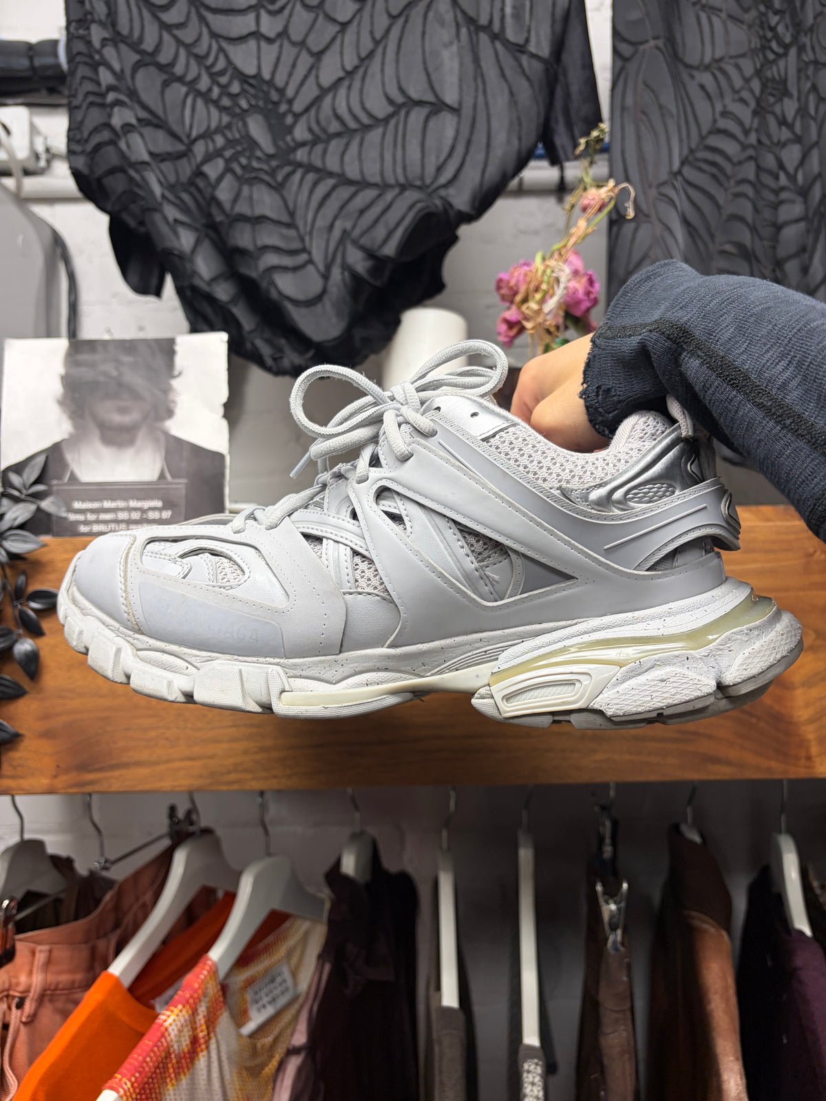 Balenciaga ‘Track Runner’ Grey Low Top Sneakers