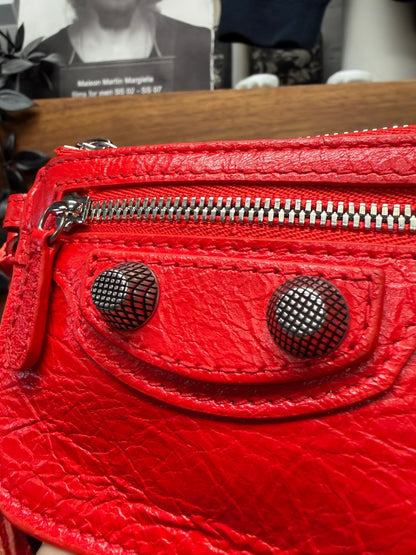 Balenciaga ‘Le Cagole’ Red Leather Cardholder Wallet