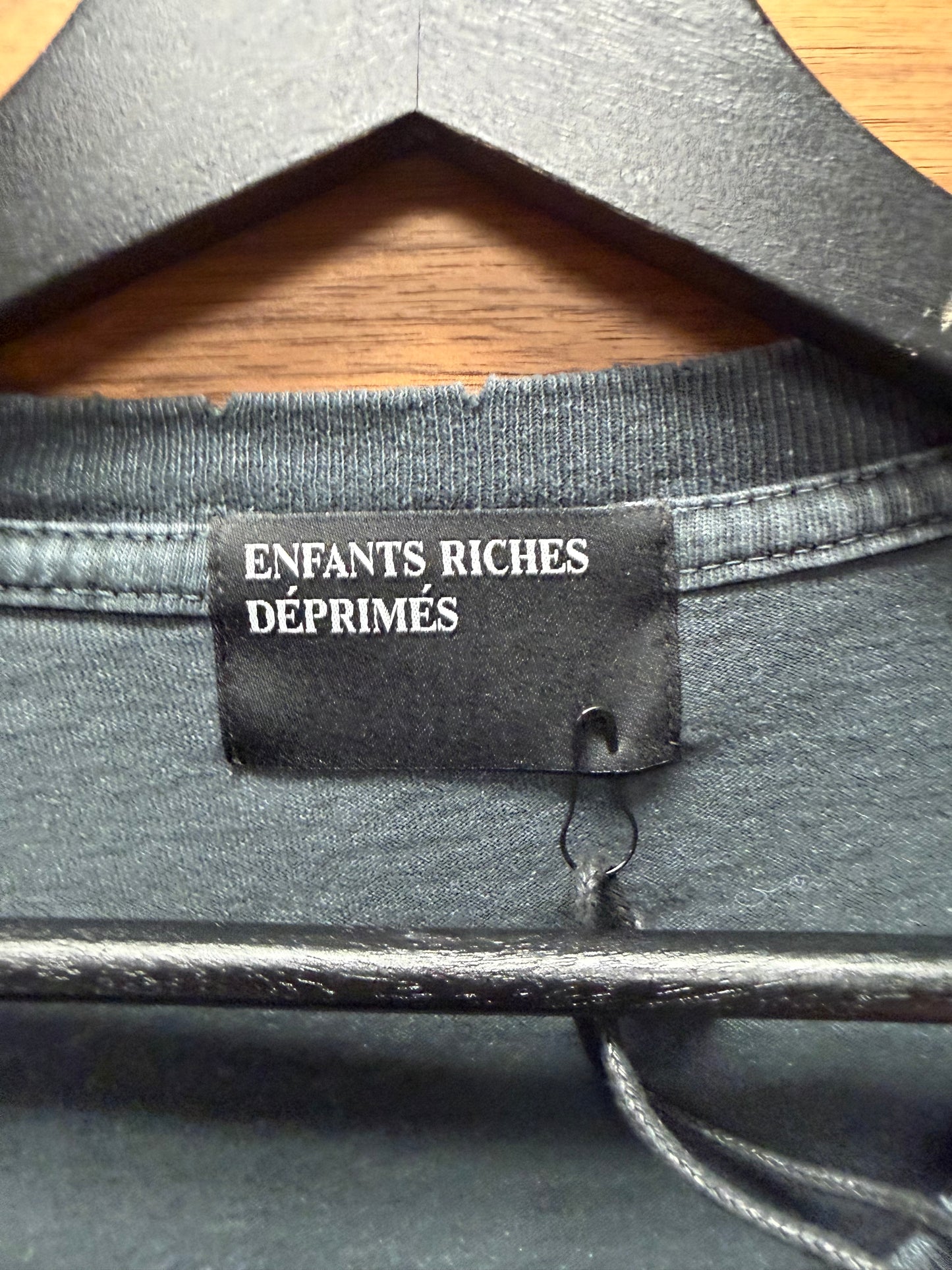 Enfants Riches Deprimes ‘The Latency’ Faded Black Long Sleeve Shirt