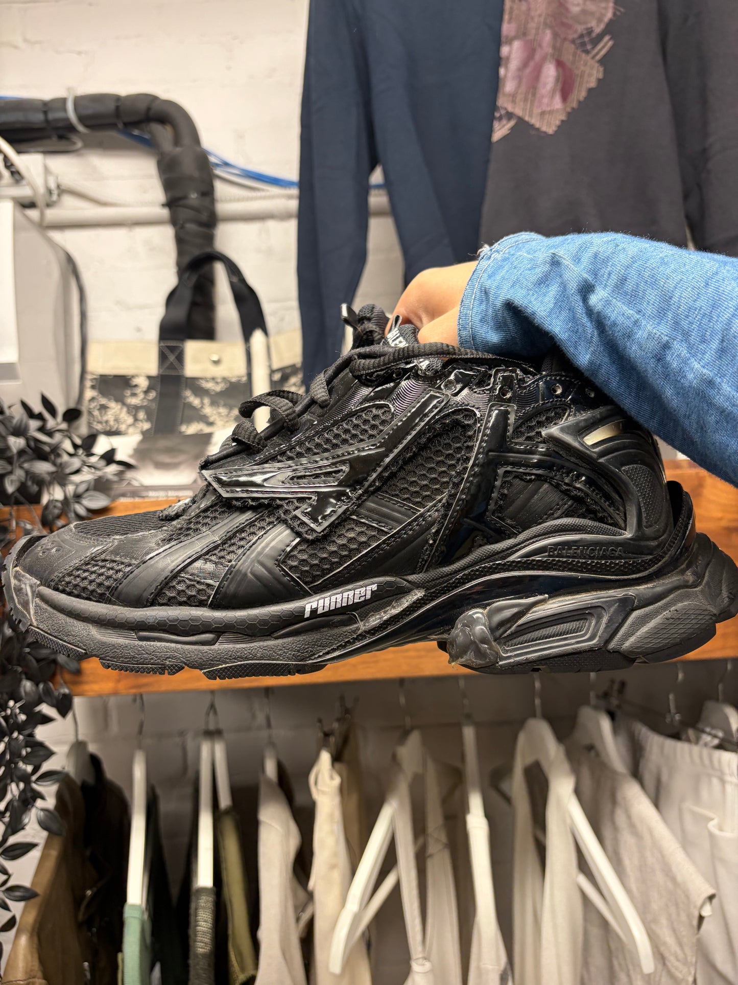 Balenciaga ‘Runner’ Triple Black Low Top Sneakers