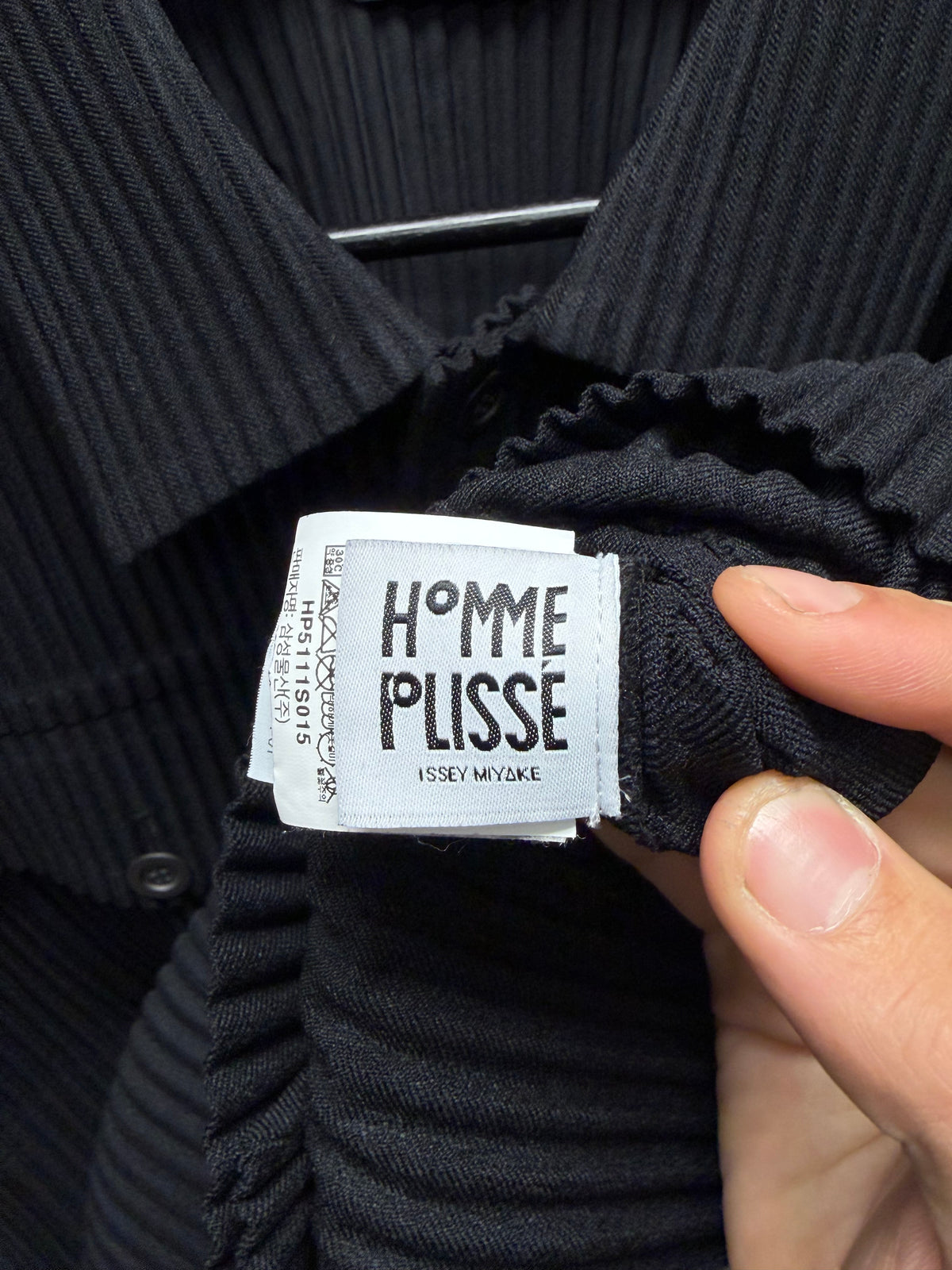 Issey Miyake ‘Homme Plisse’ Pleated Black Trucker Jacket