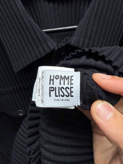 Issey Miyake ‘Homme Plisse’ Pleated Black Trucker Jacket
