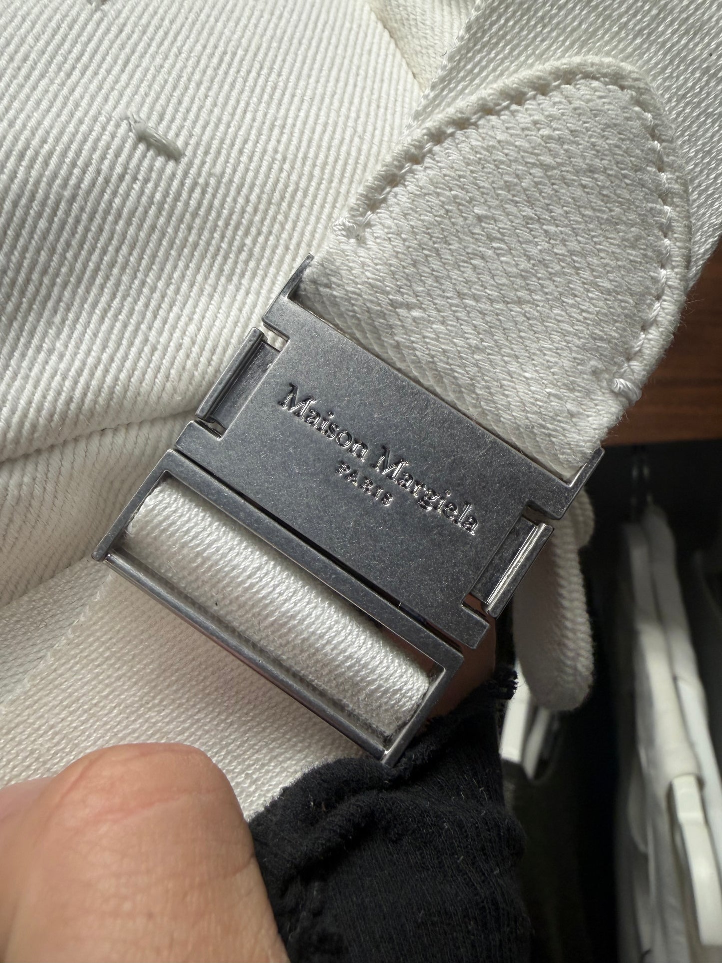 SS2020 Maison Margiela White Canvas Side Bag