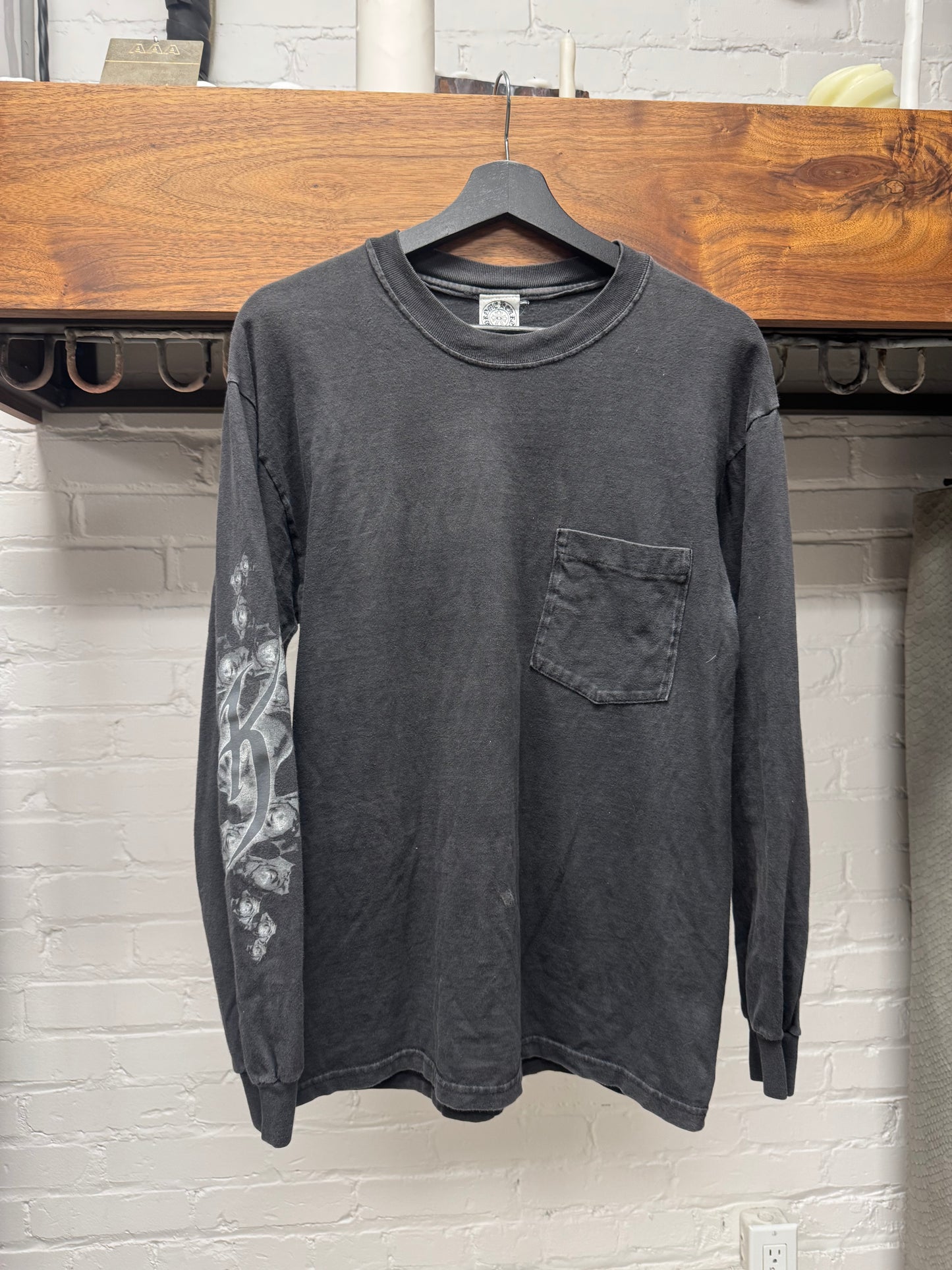 Vintage Chrome Hearts x Kyosuke Himuro Faded Black Long Sleeve Shirt