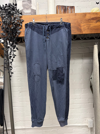 Greg Lauren Patchwork Cotton Drawstring Sweatpants
