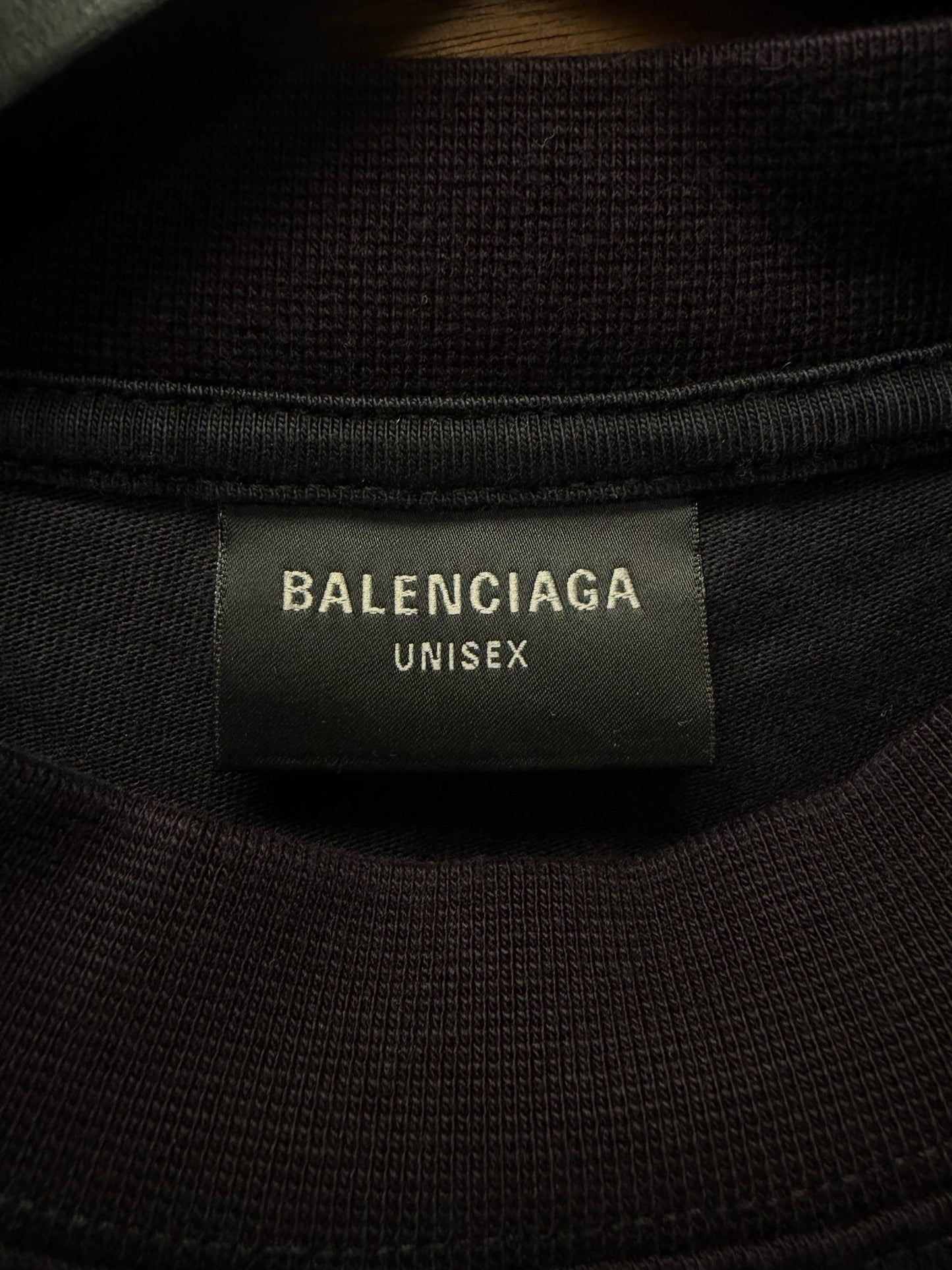 SS2024 Balenciaga ‘D.I.Y. Metal Logo’ Distressed Black Graphic T-Shirt