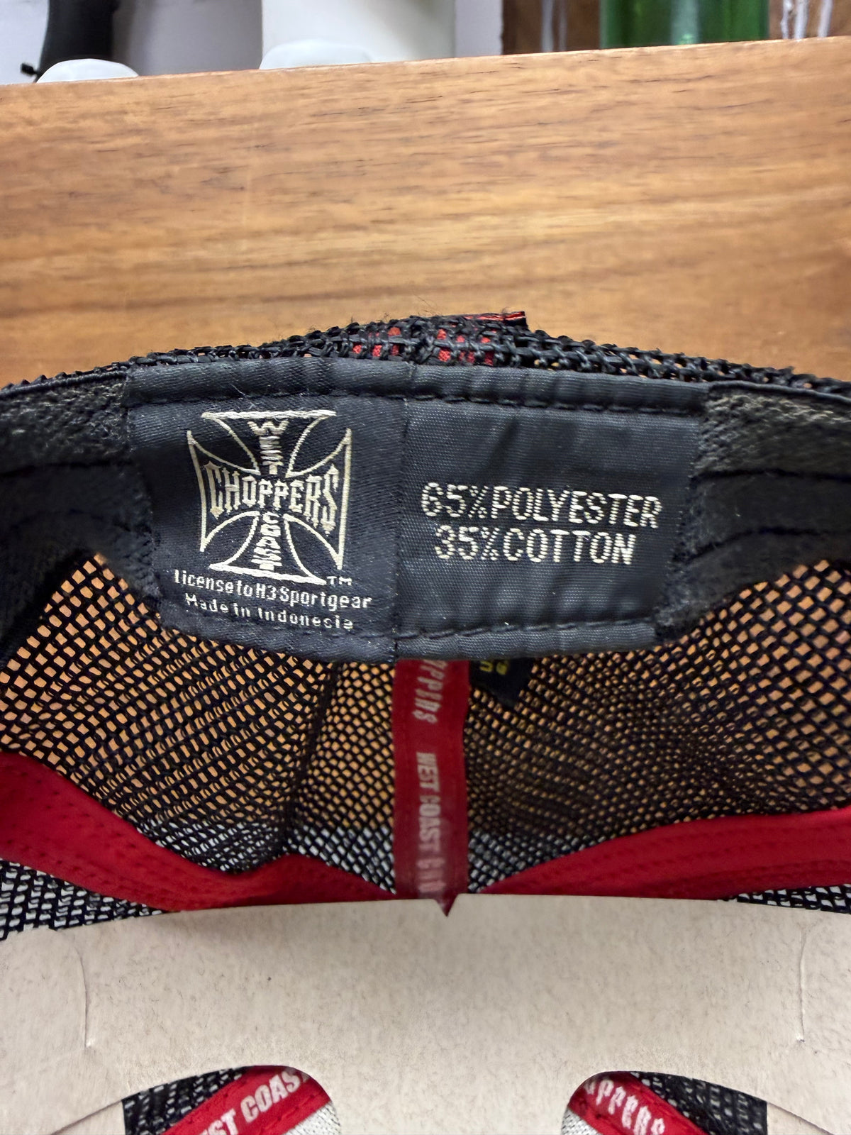 West Coast Choppers ‘Cross Logo’ Black/Red Sun Faded Trucker Hat