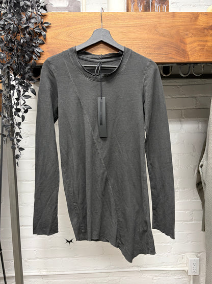 Masnada ‘Split Seam’ Faded Grey Asymmetric Long Sleeve Shirt