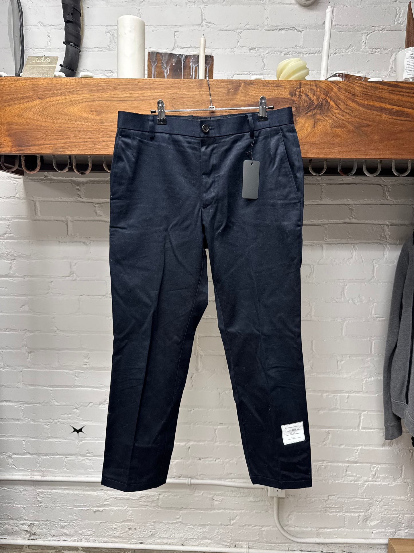 Thom Browne Navy Blue Chino Pants