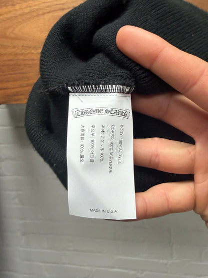Chrome Hearts ‘CH’ Black Embroidered Logo Beanie